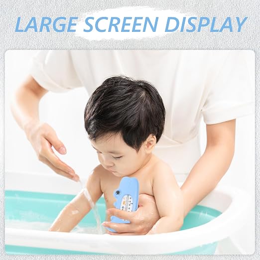 Vaguelly Bath Thermometer Accurate Water Measurement for Baths Portable and LCD Display for Newborns and Toddlers Design