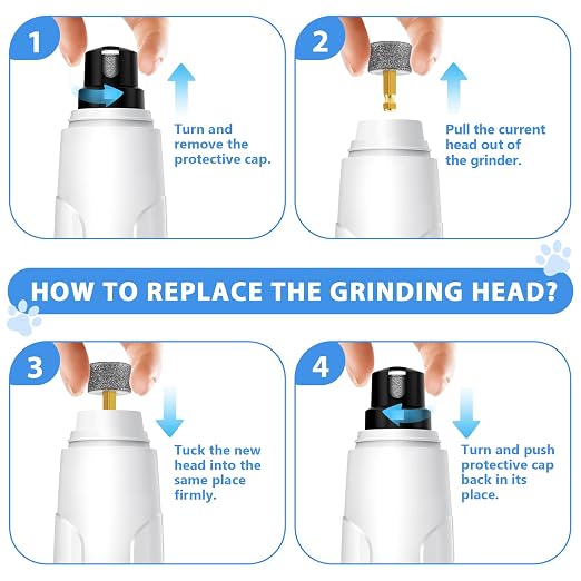Dog Nail Grinder Wheels Heads Bits, Diamond Grinding Heads Compatible for Casfuy, LOPSIC, YABIFE, Primens, LuckyTail, boomki, and IREDOON -(Premium 6 Packs)