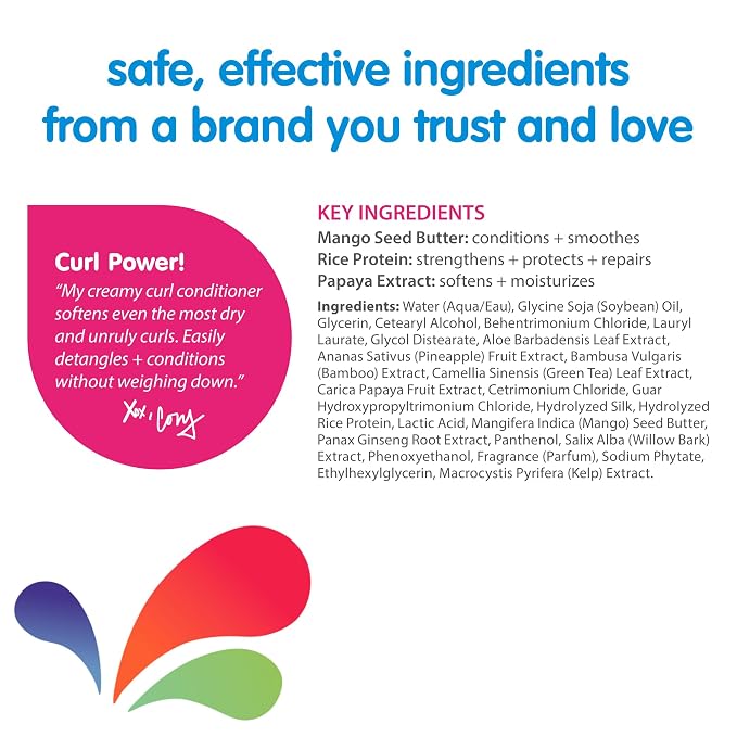 SoCozy Curl Conditioner | For Kids Hair | Softens, Restores Bounce and Shine | No Parabens, Sulfates, Synthetic Colors or Dyes, Sweet-Crème, 10.5 Fl Oz