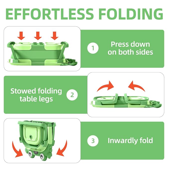 Collapsible Baby Bathtub for Newborns to Toddler with Real-time Temp Monitor & Floating Cushion,Portable Travel Tub for 0-36 Month, Foldable Baby Bath Tub for Infants(Vivid Green)