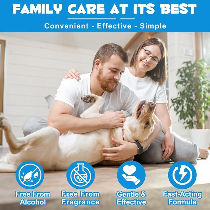 2 Pack Dog & Cat Ear Infection Treatment Drops, with 1% Hydrocortisone, Ear Yeast Infection Treatment for Dogs and Cats, Dog Ear Drops for Yeast Infection