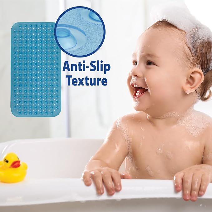 Thera|Care Non-Slip Bath mat | Non-Slip Textured Surface | Mat Size: 15 in. x 27 in. (Pack of 2)