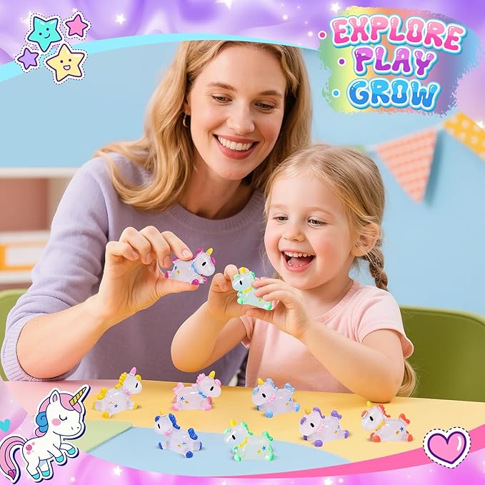 Unicorn Bath Bombs for Girls with Toys Inside, Natural Organic Bath Bombs Gift, Birthday Easter Gifts for Girl, Easter Basket Stuffers Egg Fillers