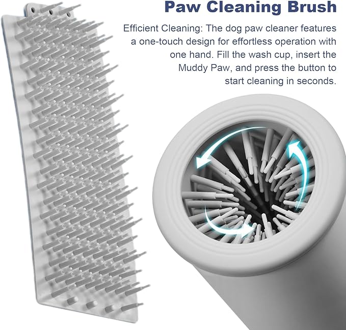 Automatic Dog Paw Cleaner, Electric Dog Paw Washer, Dog Foot Cleaning Machine USB Rechargeable, Pet Paw Washer Cup for Small Medium Large Breed Dogs Cats Blue