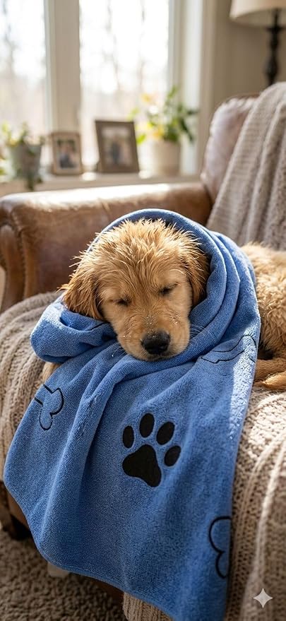 Apex Flow Microfiber Dog Towels - Pack of 8 Super Absorbent Pet Towel