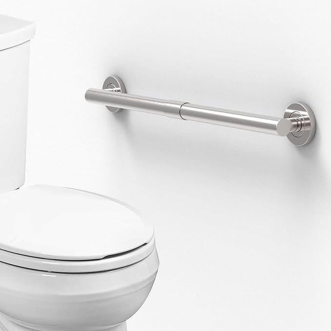 ADA Compliant Grab Bar,500lbs Weight Support for Bath Safety (24 inch, Brushed Nickel)