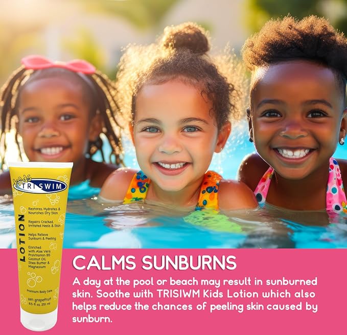 TRISWIM Kids Swim Suds & Lotion Set 8.5 fl oz each | Natural Tear-Free 2-in-1 Kids Swim Shampoo