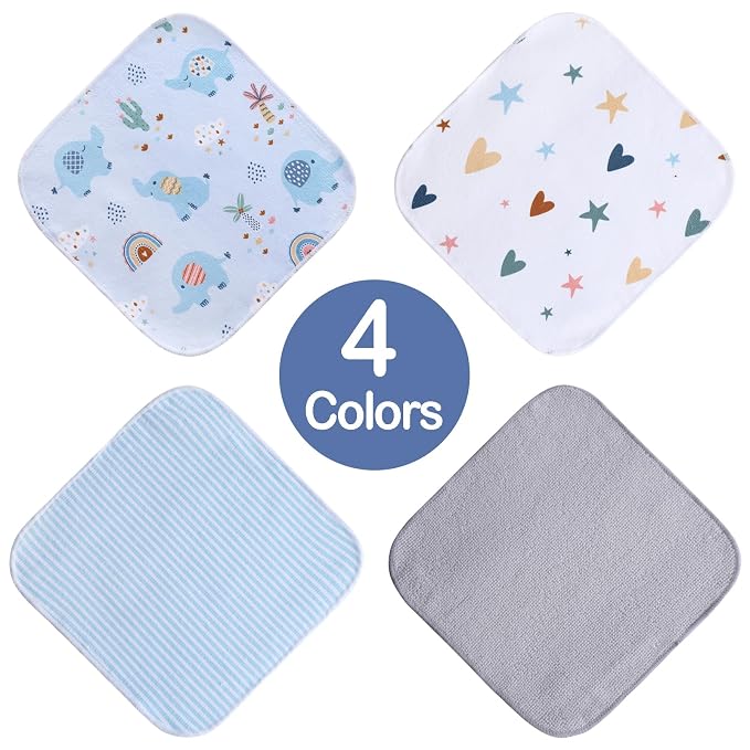 Viviland Baby Washcloths 24 Pack, Toddler Wash Cloths for Bath, Super Soft & Absorbent Bath Towel for Newborn and Infants, Baby Towels Care for Baby's Sensitive Skin