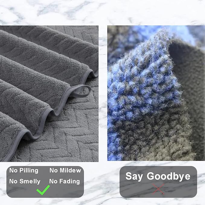 Ferdilan 4 Pack Large Bath Towels Set 35"x70" Grey Oversized Bath Sheet Chair Towels, 600 GSM Ultra Soft & Absorbent Towels for Bathroom, Quick Dry Towel for Gym Hotel Camp Pool