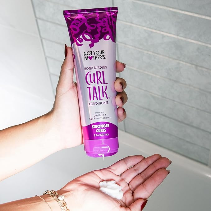 Not Your Mother's Curl Talk Bond Building Shampoo and Conditioner (2-Pack) - 8 fl oz - Strengthening Shampoo and Conditioner Set for Curly Hair - Designed for Curls, Waves, and Coils