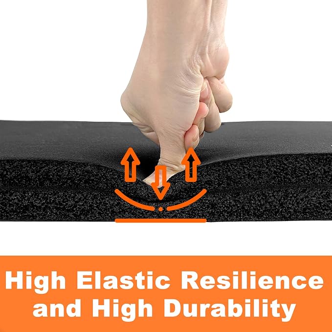Kneeling Pad, Extra Thick Gardening Knee Pad for Women, Large Foam Bathtub Kneeling Pad for Bathing Baby, Waterproof Knee Pads Garden Workout Supplies, Black