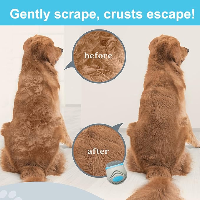 Face Comb for Dogs & Cats – Stainless Steel Pet Grooming Comb with Rounded Fine Teeth, Tear Stain Remover, Lightweight & Portable for All Furry Pets