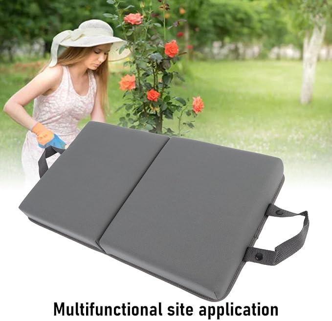 Portable Gardening Knee Pad, Foldable Knee Cushions, Dual Layer Memory Foam Thick Kneeling Pad with Handle for Garden, Bath, Camping, Outdoor Movie Nights (Large)