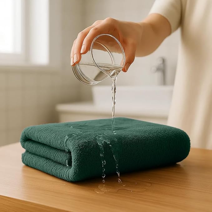 RIVERSIDE 100% Ring Spun Cotton Large Christmas Bath Towels Set of 4, 27 x 54 Inches - Soft & Highly Absorbent Towels for Shower & Bathroom - Luxury 600 GSM Towels for Home, Red & Hunter Green