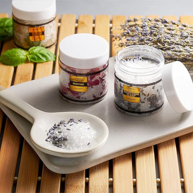 Gifts for Women Who Have Everything Spa Gift Basket, Epsom Bath Salts Gift Basket Set, Self Care Salt W/Essential Oil, Gifts for Mom, Her, Lavender, Eucalyptus, Lemon, Coconut, Tea Tree, Honey Almond