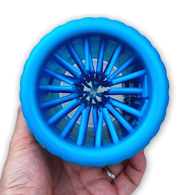 2 Pack Portable Dog Paw Cleaner, Washer, Buddy Muddy Pet Foot Cleaner for Medium Breed Dogs and Cats, Blue