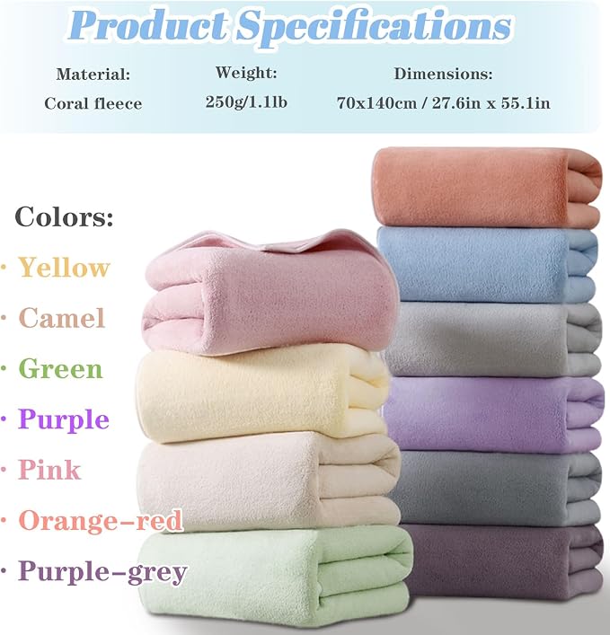 Custom Pet Bath Towel with Embroidered Name, Personalized Paw Print Pet Towel for Dogs and Cats,Soft Coral Fleece Dog Drying Towel (Blue)