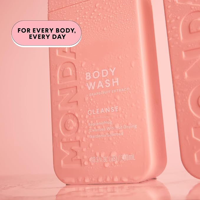MONDAY HAIRCARE CLEANSE Body Wash with Grapefruit Extract, Hyaluronic Acid, Shea Butter, Coconut Oil for Normal to Oily/Combination Skin 600 mL (Dual Pack)