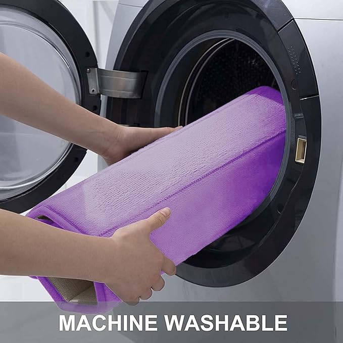 Buganda Memory Foam Bath Mat, 35.4" x 24", Ultra Soft Bathroom Rugs, Water Absorbent and Machine Washable Bath Rug Runner for Bathroom, Shower, and Tub, Lavender