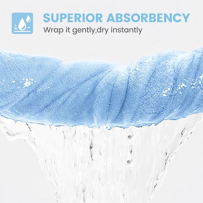 V.&GRIN Women Hooded Towel Robe - Super Absorbent Quick-Dry Soft Long Bathrobe for After Shower Spa Size S-3XL