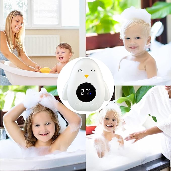 Baby Bath Thermometer, Baby Bath Thermometer with LED Display, Digital Bath Thermometer, Bath Temperature Tester, Kids Bath Thermometer, Floating Thermometer Baby Bath for Newborns, Infants, toddleers