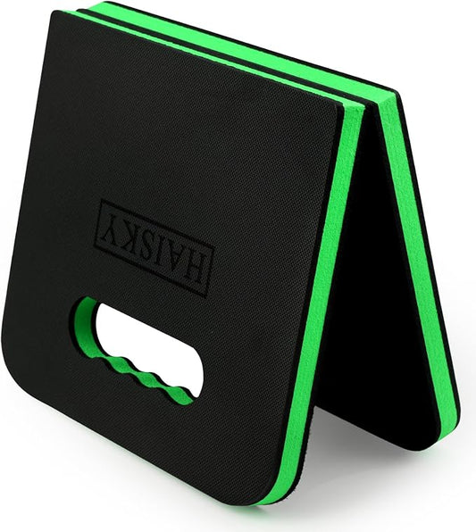 Foldable Kneeling Pad for Gardening & Mechanic Work, Waterproof Extra Thick High Density EVA Foam Knee Mat for Bathing Baby, Exercise,Portable Cushion with Handle, 20.4" x 11.8" (Green & Black)