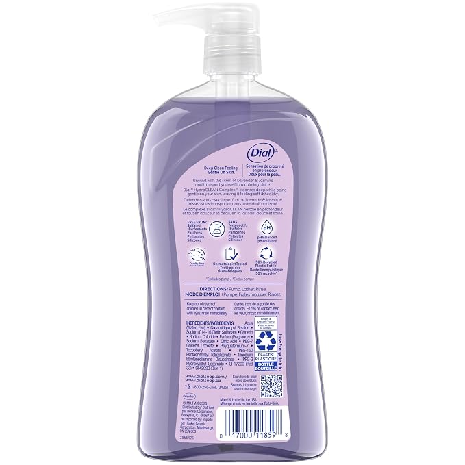 Dial Body Wash, Calm & Soothe Lavender & Jasmine Scent, 32 fl oz