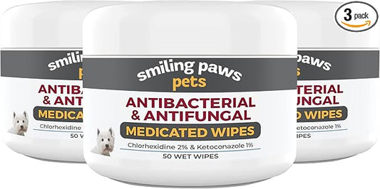 Smiling Paws Pets Wipe for Dogs & Cats - 50ct (3 Pack)