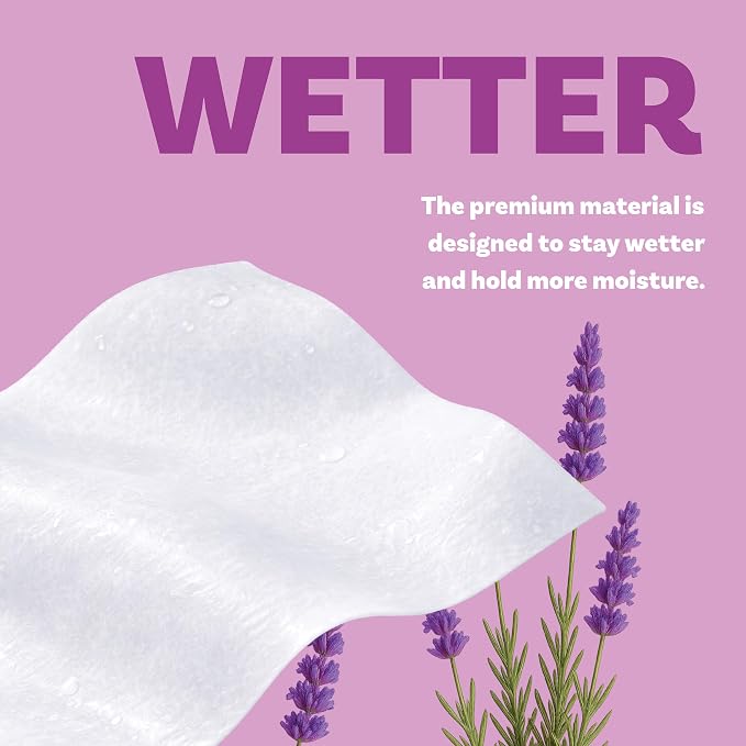Extra Large Body Wipes for Adults Bathing No Rinse - 40 Ultra Thick Disposable Shower Wipes for Men, Women & Elderly - Great for Gym, Camping, Post Surgery - Lavender