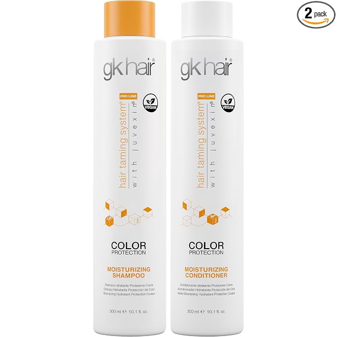 GK HAIR Keratin Shampoo and Conditioner set, Sulfate Free Moisturizing shampoo & conditioner for Color Treated Hair, Hydrating lightweight Formula for Dry, Damaged & Frizzy Hair 10.1oz each
