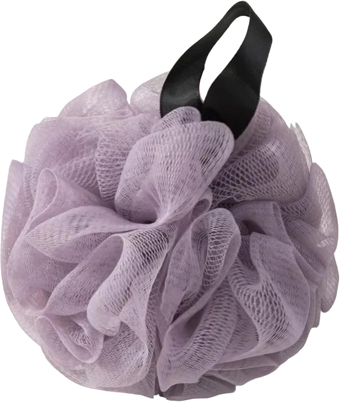 Loofah Sponges for Shower,Exfoliating Cleaning Bath Loofa Body Scrubber Balls for Women Men Washing(1 pcs, Purple)