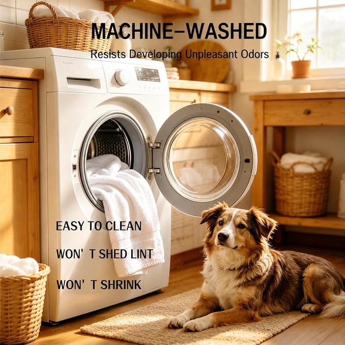 2 Pcs Microfiber Dog Towels for Drying Dogs Large, 55 X 27 Inch (white) | Super Absorbent and Soft, For Large, Medium or Small Dogs and Cats, After Bathing, Swimming, Rain, Grooming