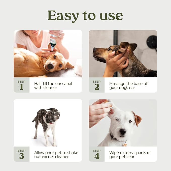 Pawfume Dog Ear Cleaner Solution, 2-Pack – Soothe Itchy Ears Instantly – with St. John’s Wort & Almond Extracts, Vet-Certified Formula, Alcohol-Free & Sulfate-Free – Dog Ear Wash for All Breeds