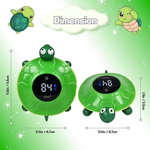 Baby Bath Thermometer - Digital Floating Water Thermometer with LED Display & Color Temperature Alerts, Rechargeable Bath Toy for Infant Bathtub Safety, Newborn Bath Essentials Gift
