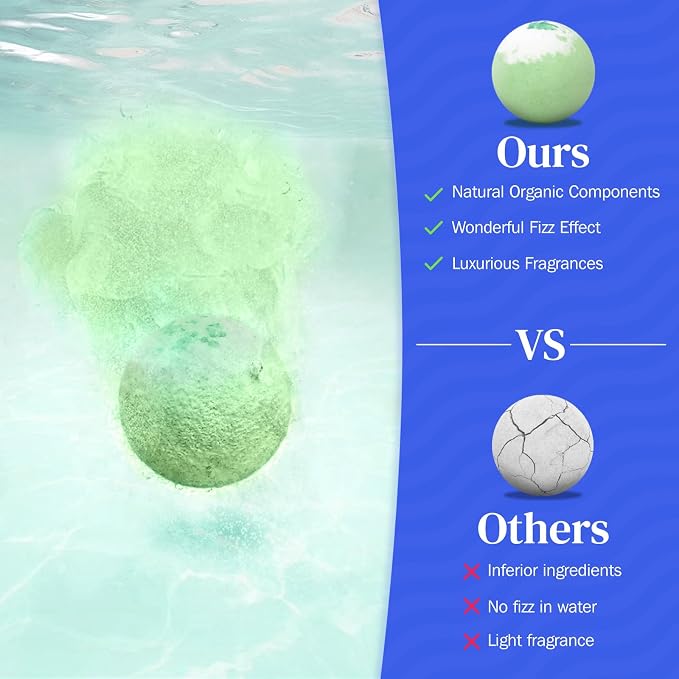 BlissfulOasis Bath Bombs Set, 24 Pcs Shower Bombs with 6 Refreshing Scents, Perfect for Moisturizing & Relaxing, Ideal for Birthday, Mother's Day, Valentine's Day Present Giving, Presents for Women