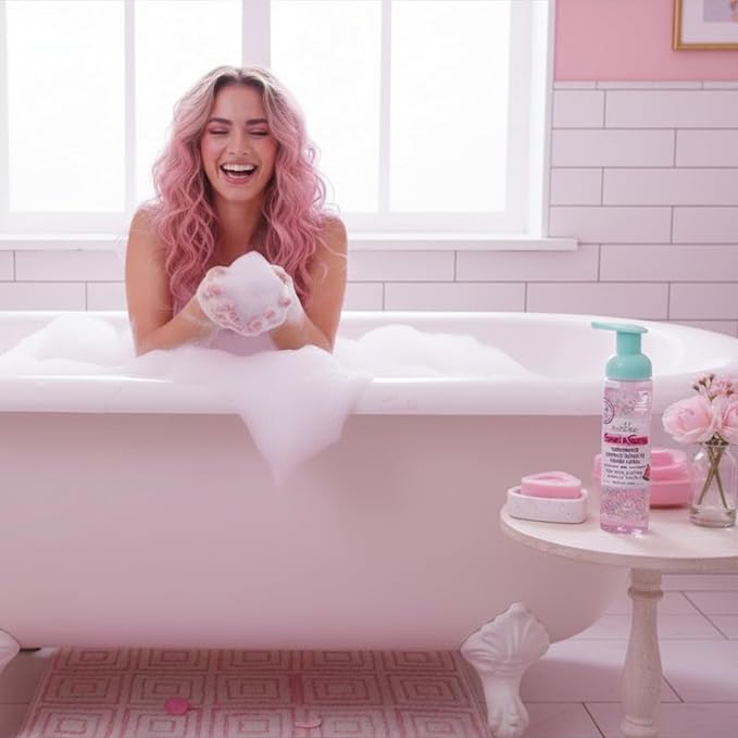 Bella & Bear Sweet n Sassy Watermelon Shower Gel, Bubble Bath & Body Wash – Fruity Foaming Bath Soap for Teens & Tweens