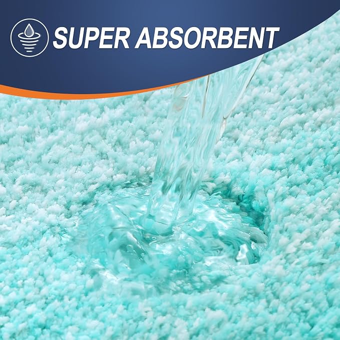 OLANLY Bathroom Runner Rugs Mat 47x24, Extra Soft Absorbent Microfiber Bath Rugs, Rubber Backing, Quick Dry, Washable Long Bath Mats for Bathroom Floor, Tub and Shower, Home Decor Accessories, Teal