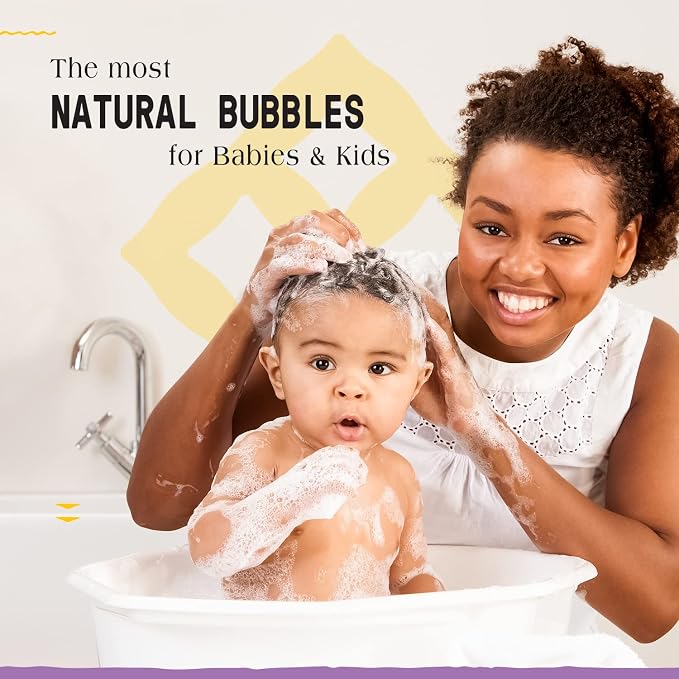 Alaffia Bubble Bath for Babies & Kids, Lemon Lavender 2-Pack – Long-Lasting, Moisture-Rich Bubbles with Shea Butter, 32 Fl Oz Ea