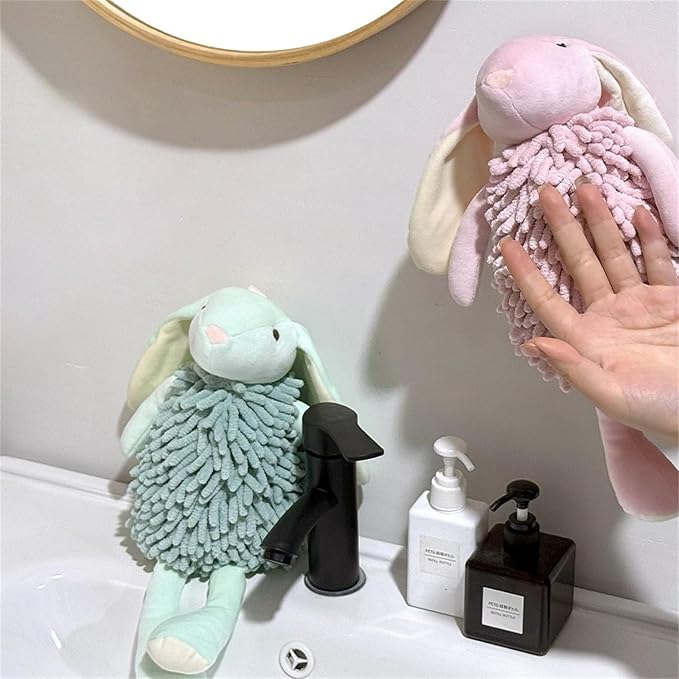 Chenille Hand Towel, Soft Absorbent Chenille Ball Towel, Microfiber Towels for Bathroom (01)