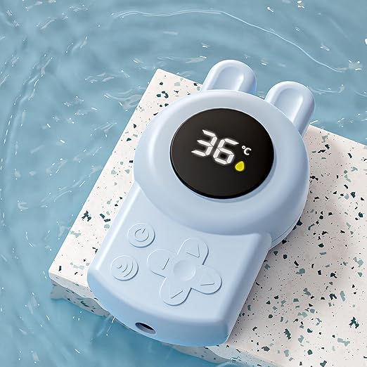 Haofy Baby Bath Thermometer, Digital Water Thermometer with LED Display IP67 Color for Infant Toddler Bathtub Pool (Blue)