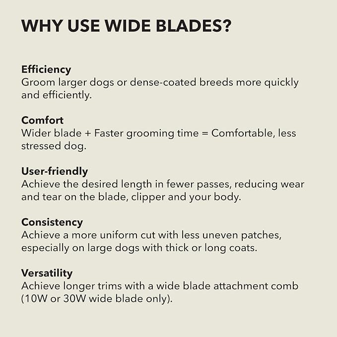 Andis 561464 ceramicEDGE Detachable Wide Blade #5FW – Carbon Steel Pet Clipper Blade, Coarse Tooth, Professional Grooming Performance