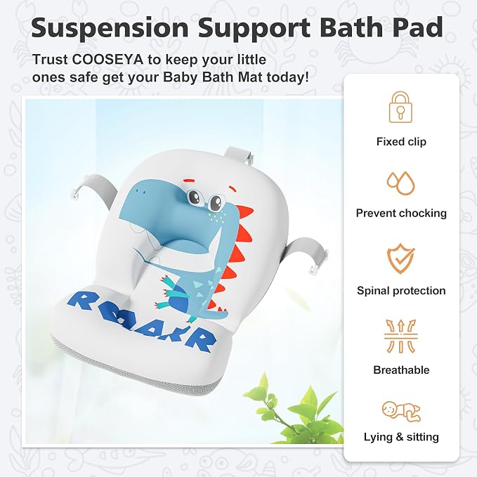 Collapsible Baby Bathtub for Newborns with Thermometer and Soft Floating Cushion Portable and Foldable Travel Baby Girl Bath Tub for Infants to Toddler 0-36 Month (Blue)
