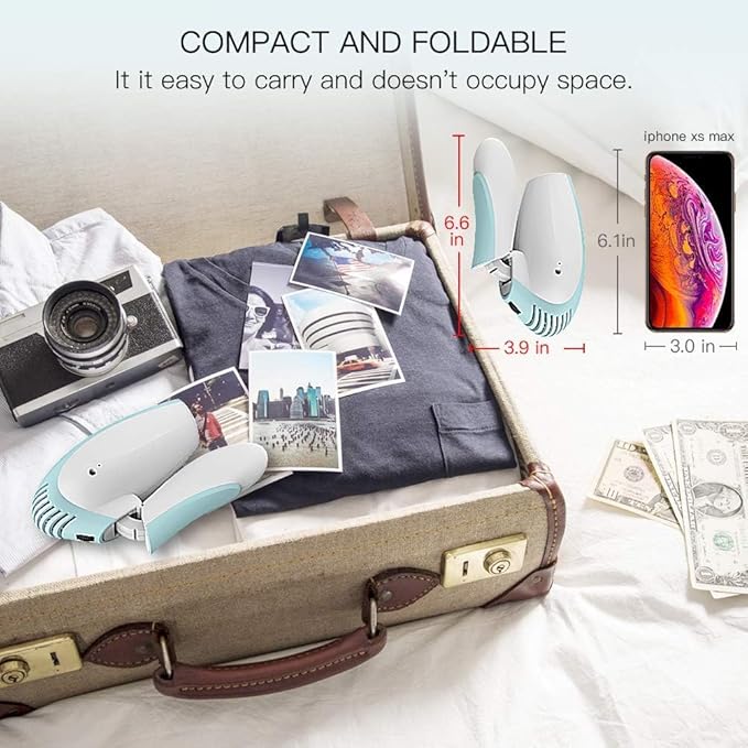 Cordless Hair Dryer - Cool Wind Battery Operated Hair Dryer - Rechargeable Portable Hairdryer for Summer, Indoor, Outdoor, Camping, Tourism (No Hot or Warm Air)