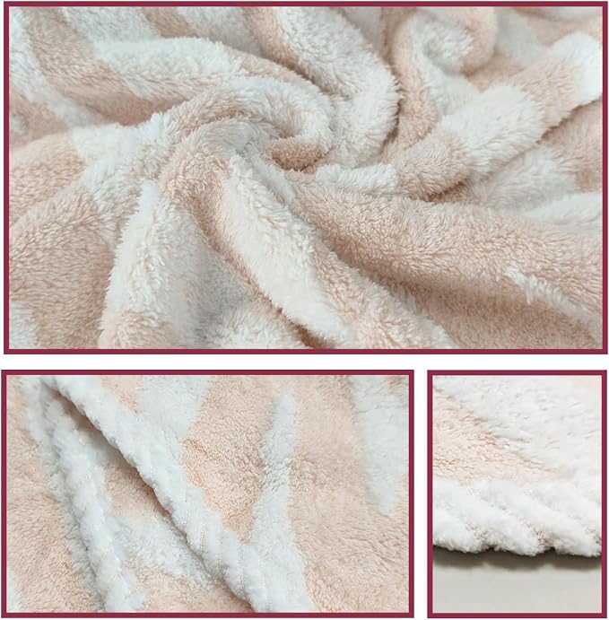 USTIDE 3 Pieces Animal Print Towels Zebra Strips Print Bath Towels Absorbent Soft Towels Set for Bathroom Gym Bath Sheets (Pink,1 Bath Towel+2 Hand Towels)