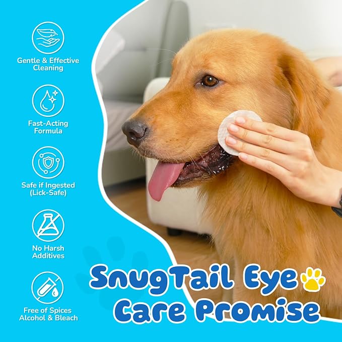 Dog Eye Wipes – 240 Pcs Unscented Tear Stain Remover Wipes Gentle Cleaning for Eye Discharge Crust & Debris,Safe for Face, Wrinkles & Grooming, Hypoallergenic Dog & Cat Eye Wipes