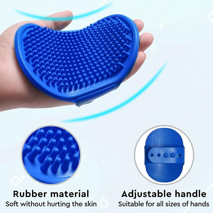 Cat Grooming Glove Brush, Self-Cleaning Slicker Pet Brush for Short and Long Haired Pets, Dog Bath Brush for Shedding and Grooming, Removes Loose Hair and Tangles, Green