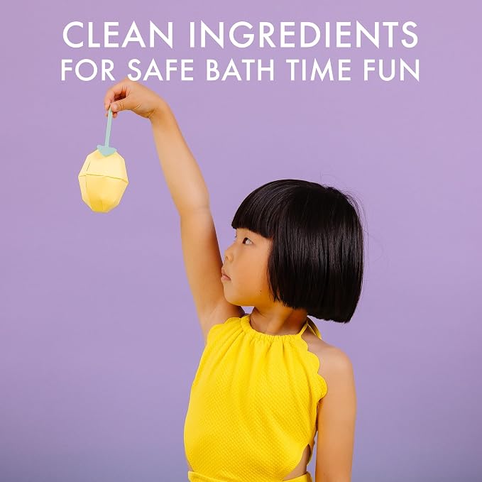 Dabble & Dollop Lemon Kids 3-in-1 Body Wash, Shampoo & Bubble Bath – Tear-Free, Gentle, Natural-Origin, Hypoallergenic and Safe for Sensitive Skin (10 fl oz, Pack of 2)