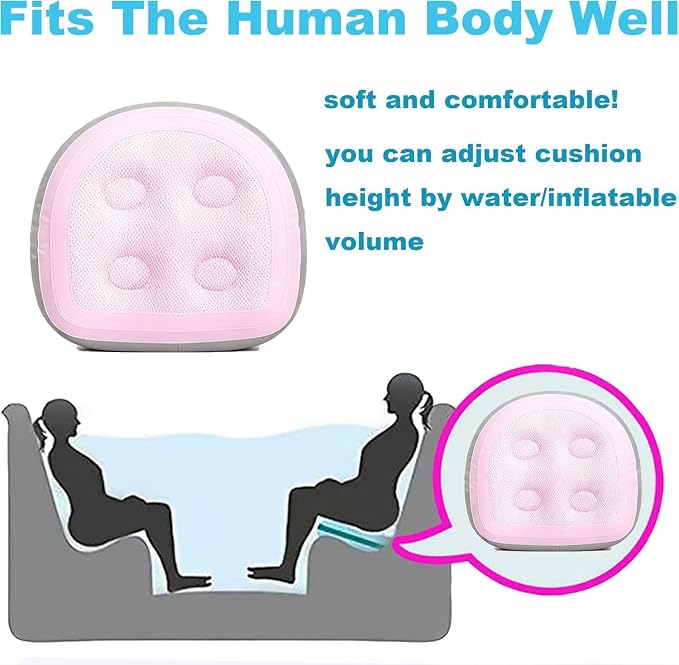 Hot Tub Seat SPA Seats for Hot Tub Booster for Adults Non-Slip Suction | Hot Tub Seats,Spa&Hot Tub Seat Portable ,Fordable Bathtub Seat for Home/SPA/Travel/Business Trip,Pink