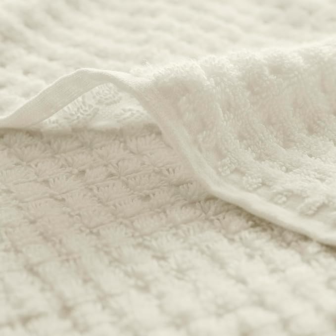 BOLL & BRANCH Turkish Waffle Bath Sheet - Cream - 100% Organic Turkish Cotton - Lightweight Soft Absorbent Quick Dry Luxury Spa Bath Sheet with Textured Waffle Weave - Oversized