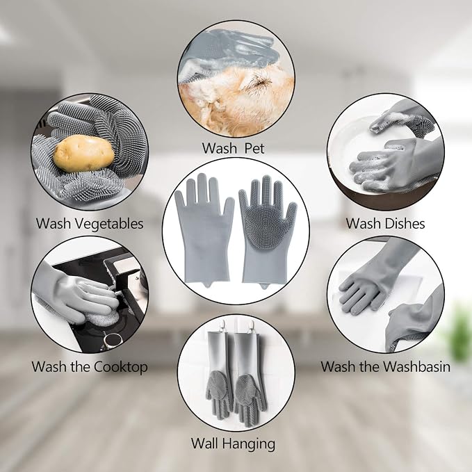 Dog Bath Glove - Dog Brush, Grooming Glove, Dog WASH Glove, Dog&CAT DESHEDDING Glove 1 Pack
